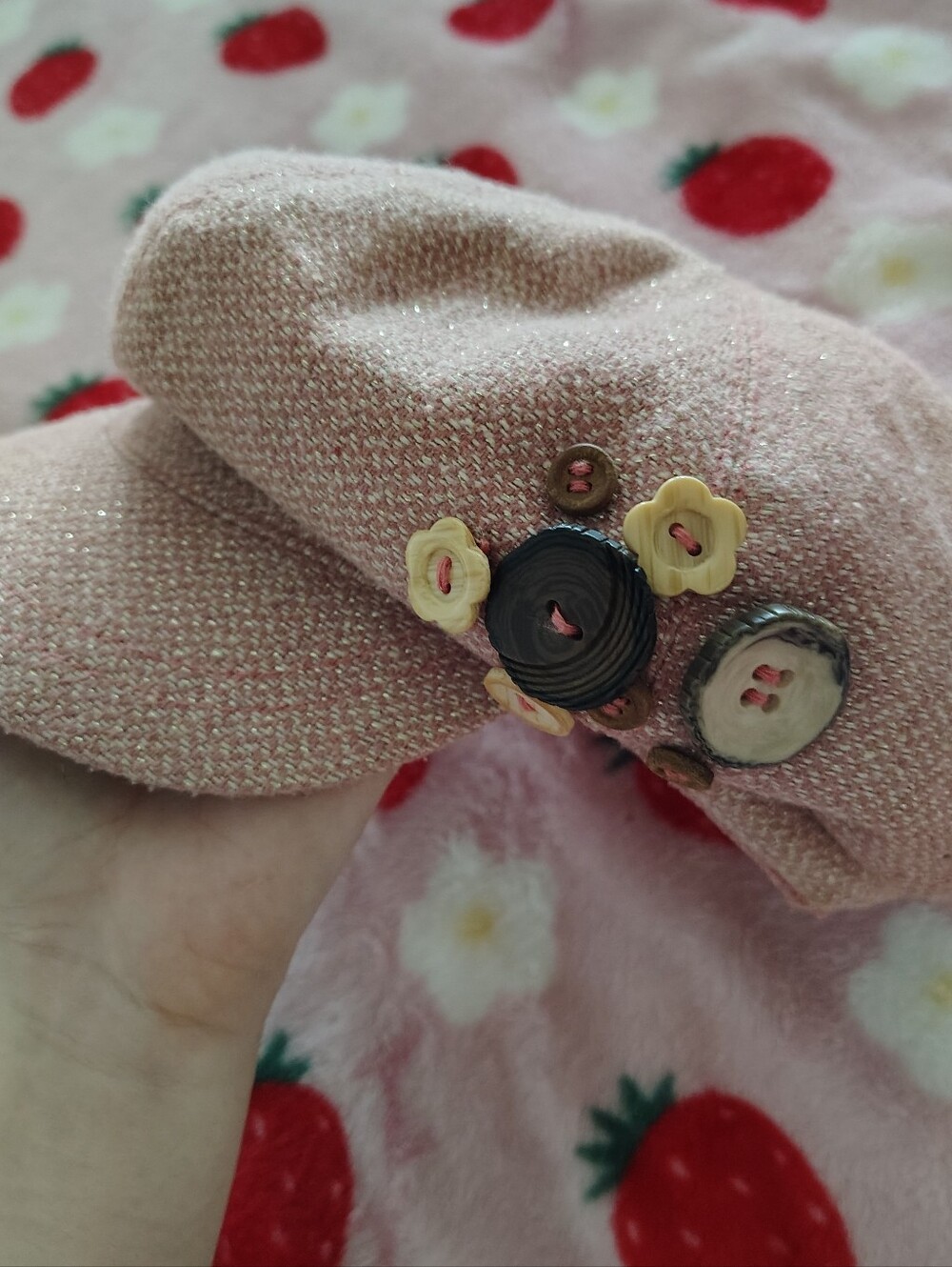 pink newsboy hat